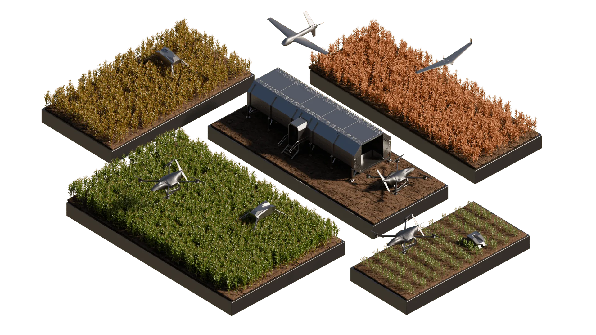 Imagem dos drones da Psyche Aerospace